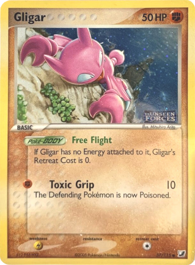 Gligar (57/115) (Stamped) [EX: Unseen Forces] | Mega City Incorporated