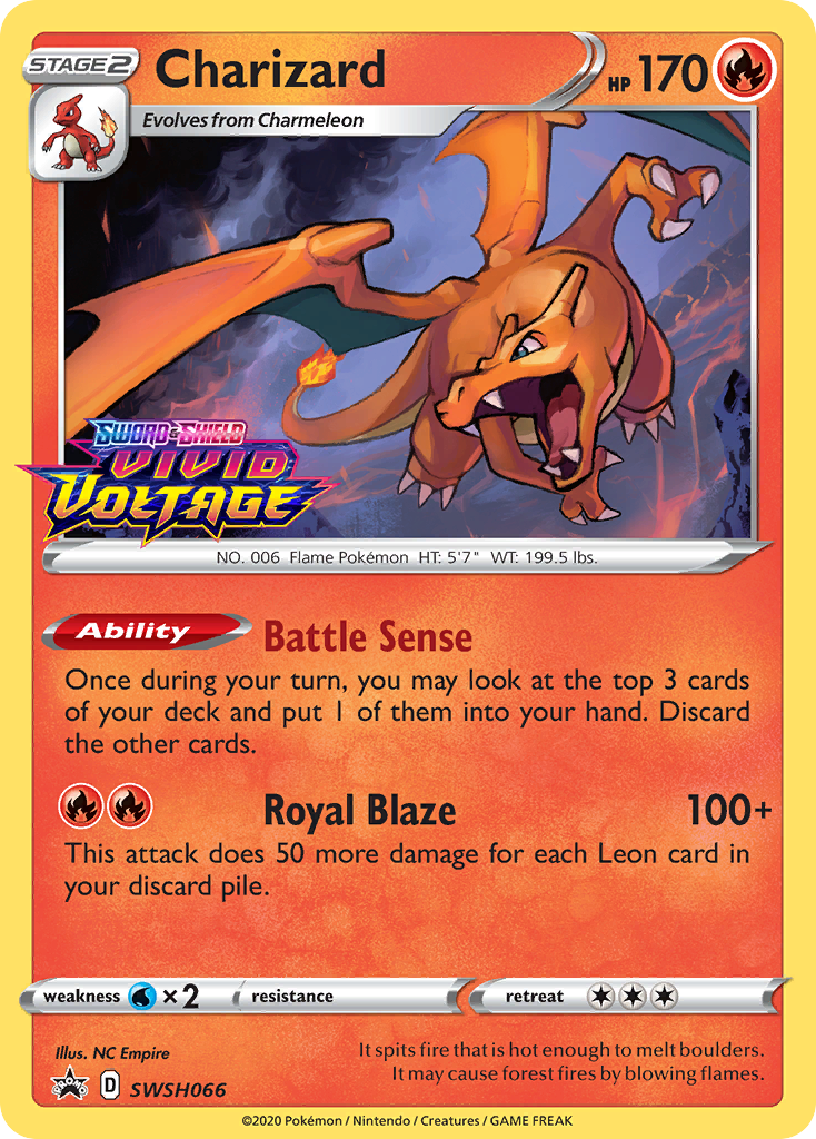 Charizard (SWSH066) (Prerelease Promo) [Sword & Shield: Black Star Promos] | Mega City Incorporated