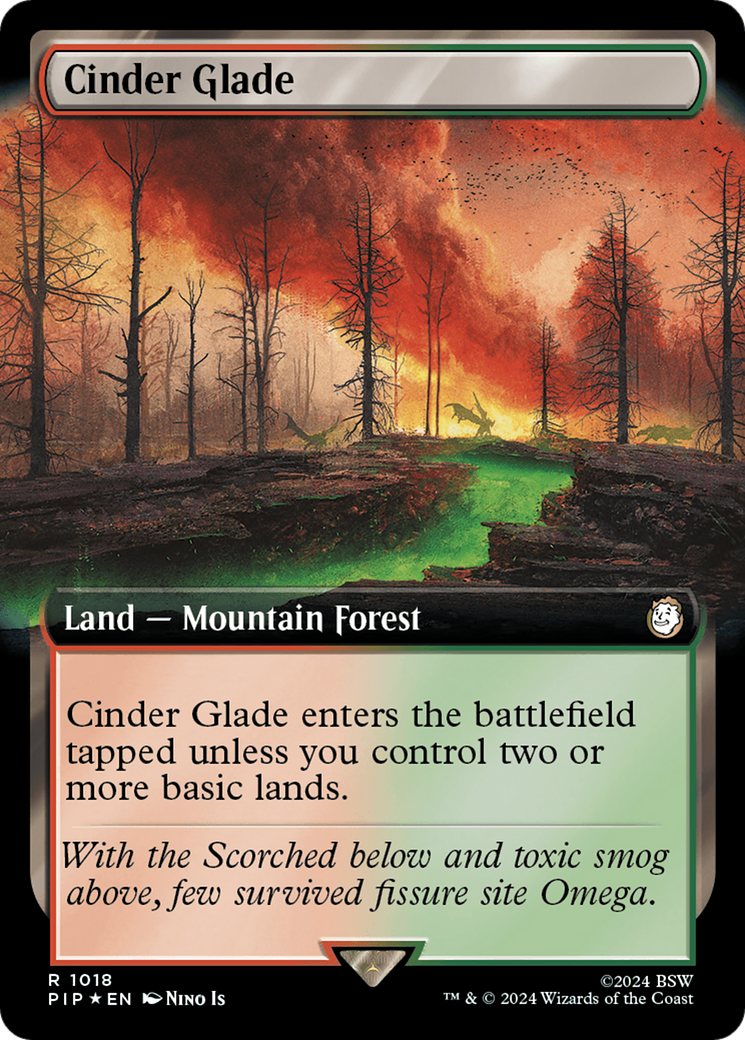 Cinder Glade (Extended Art) (Surge Foil) [Fallout] | Mega City Incorporated