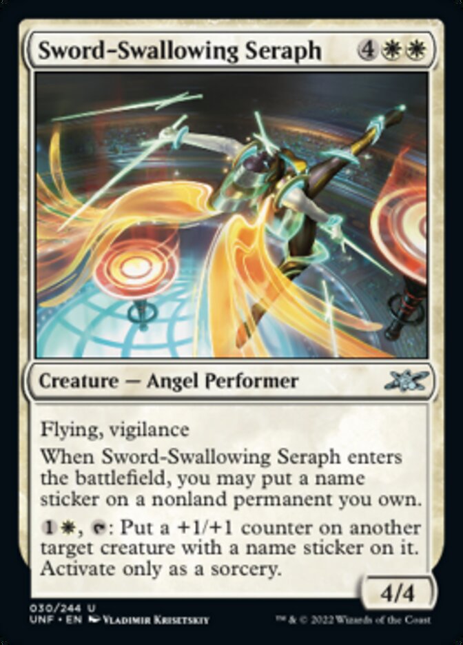 Sword-Swallowing Seraph [Unfinity] | Mega City Incorporated