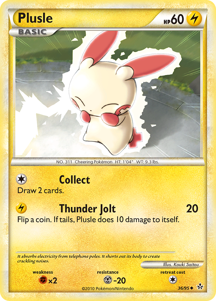 Plusle (36/95) [HeartGold & SoulSilver: Unleashed] | Mega City Incorporated