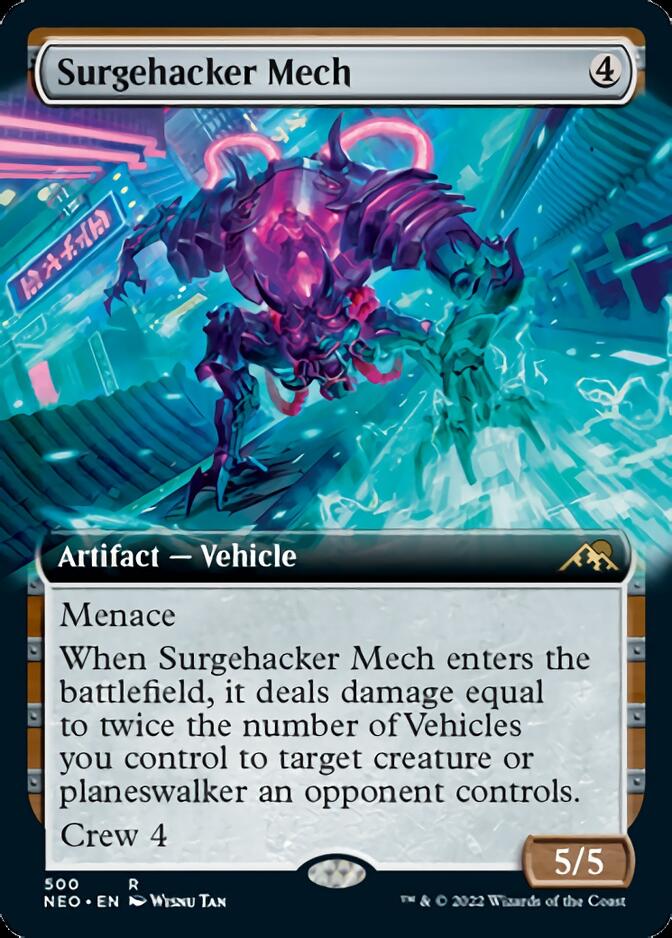 Surgehacker Mech (Extended Art) [Kamigawa: Neon Dynasty] | Mega City Incorporated