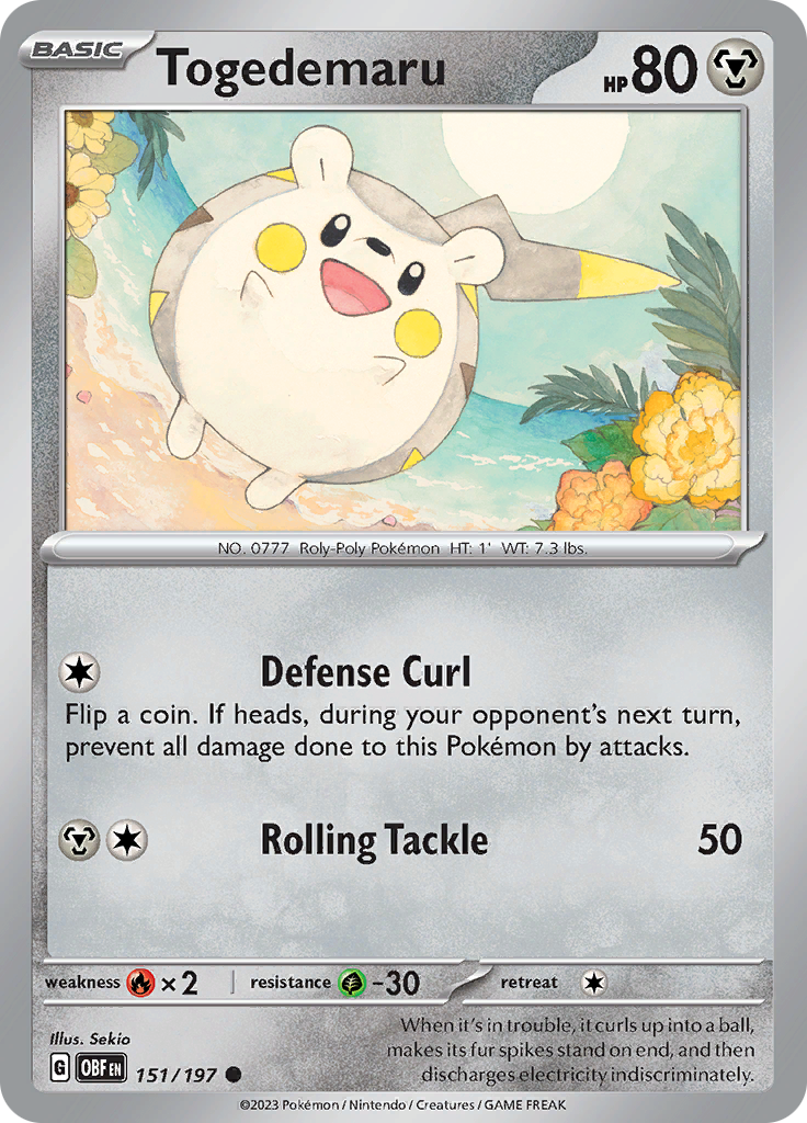 Togedemaru (151/197) [Scarlet & Violet: Obsidian Flames] | Mega City Incorporated