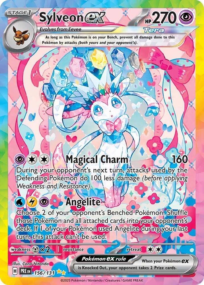 Sylveon ex (156/131) [Scarlet & Violet: Prismatic Evolutions] | Mega City Incorporated