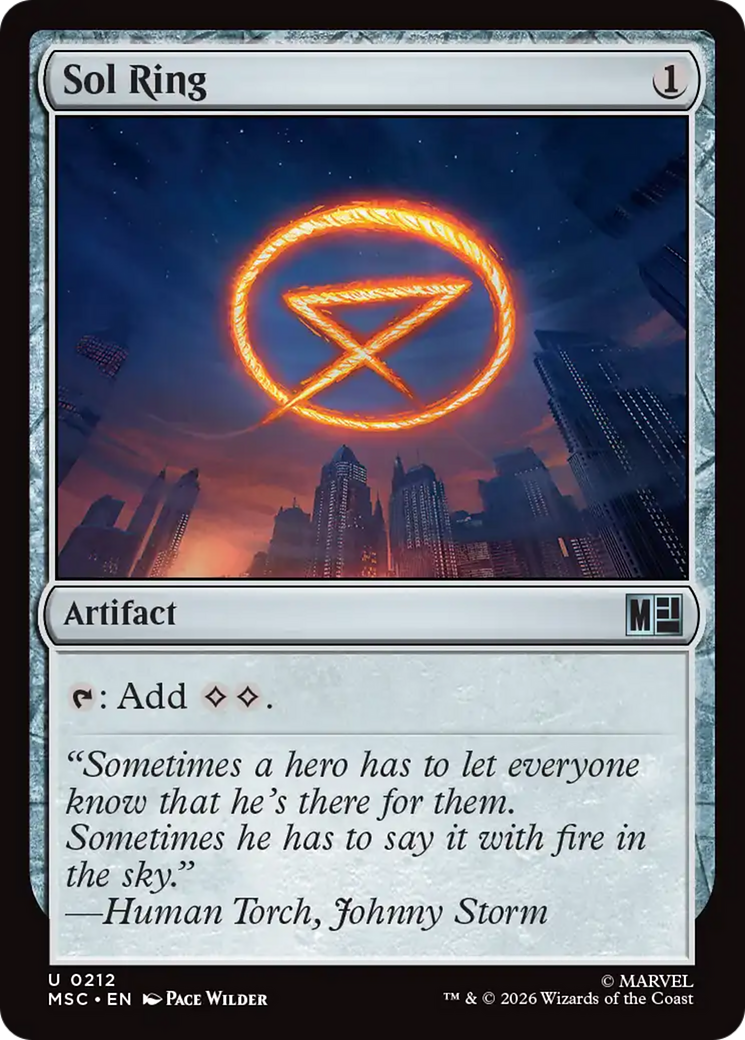 Sol Ring (0212) (Surge Foil) [Marvel Super Heroes Commander] | Mega City Incorporated