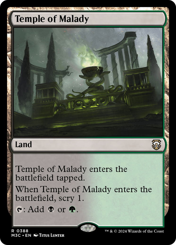 Temple of Malady (Ripple Foil) [Modern Horizons 3 Commander] | Mega City Incorporated