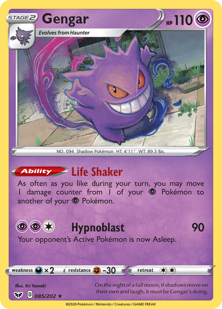 Gengar (085/202) [Sword & Shield: Base Set] | Mega City Incorporated