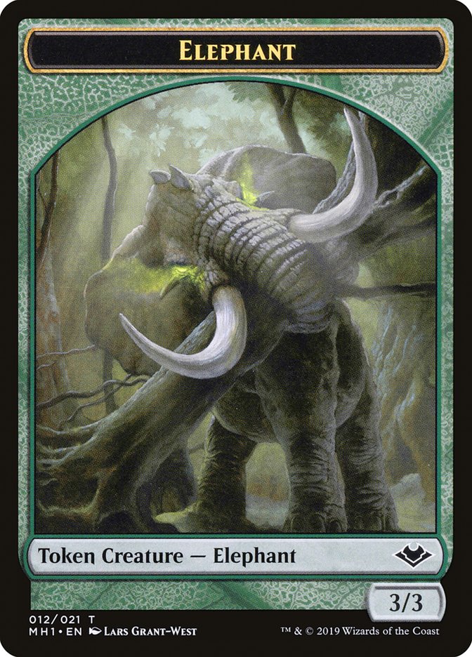 Elemental (008) // Elephant (012) Double-Sided Token [Modern Horizons Tokens] | Mega City Incorporated