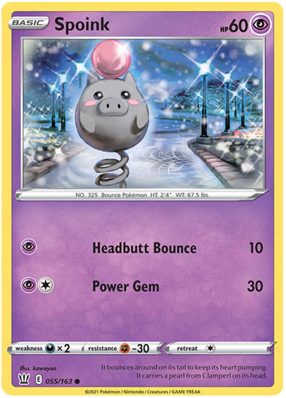 Spoink (055/163) [Sword & Shield: Battle Styles] | Mega City Incorporated