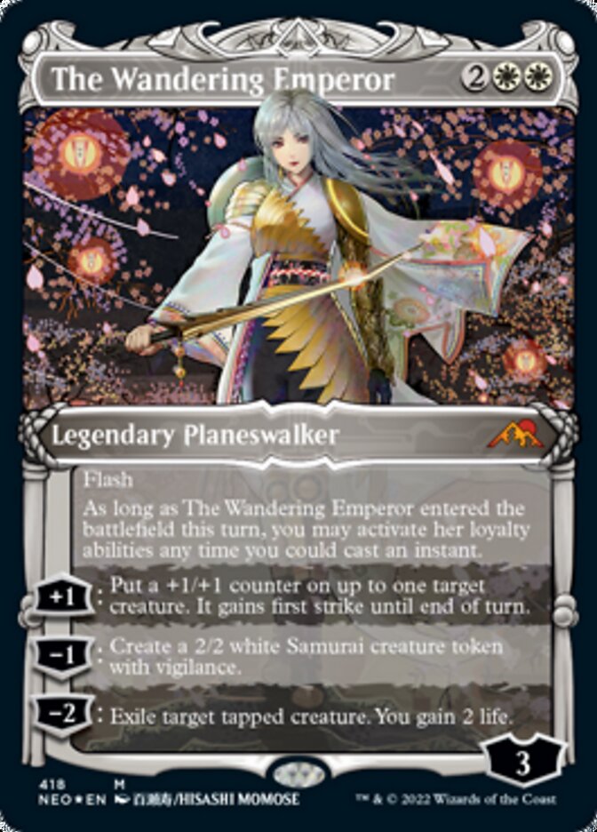 The Wandering Emperor (Showcase) (Foil Etched) [Kamigawa: Neon Dynasty] | Mega City Incorporated