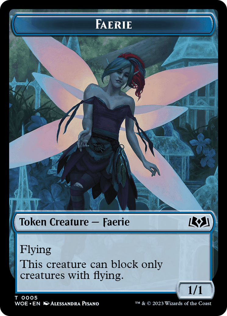 Faerie // Food (0011) Double-Sided Token [Wilds of Eldraine Tokens] | Mega City Incorporated