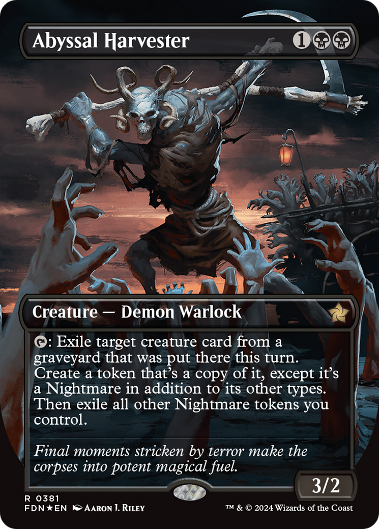 Abyssal Harvester (Borderless) (Mana Foil) [Foundations] | Mega City Incorporated