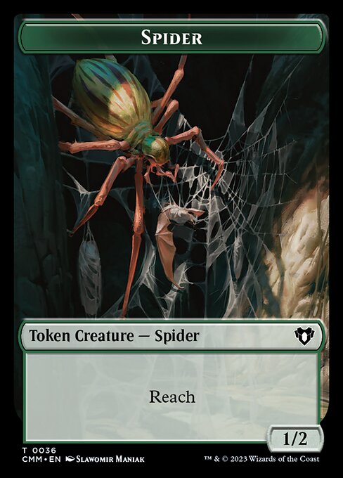 Treasure // Spider Double-Sided Token [Commander Masters Tokens] | Mega City Incorporated