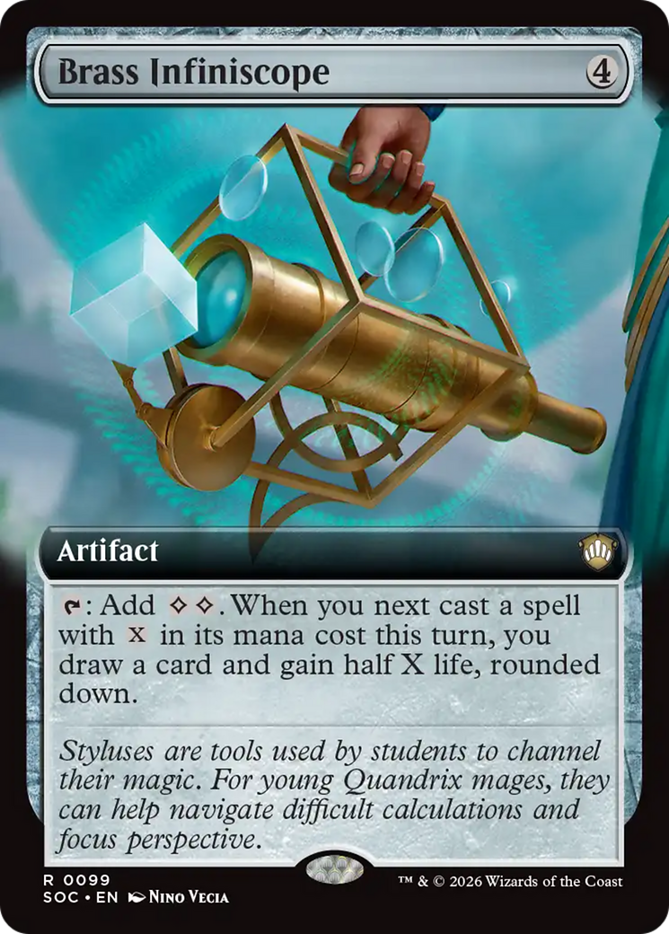 Brass Infiniscope (Extended Art) [Secrets of Strixhaven Commander] | Mega City Incorporated