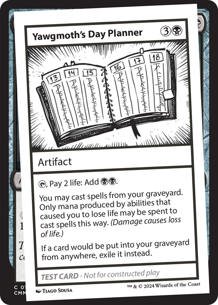 Yawgmoth's Day Planner [Mystery Booster 2 Playtest Cards] | Mega City Incorporated