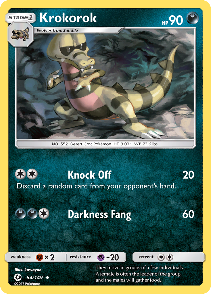 Krokorok (84/149) [Sun & Moon: Base Set] | Mega City Incorporated