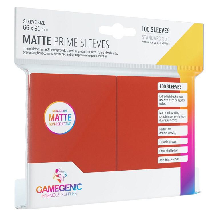 Gamegenic Prime Matte Sleeves - Red | Mega City Incorporated