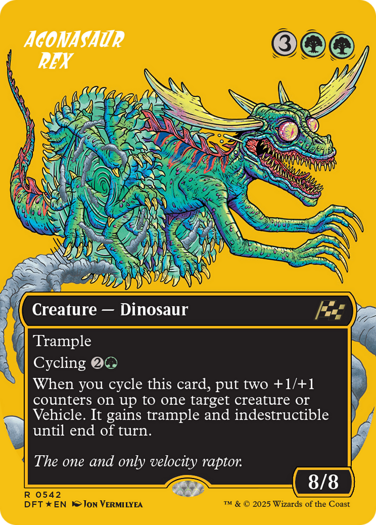 Agonasaur Rex (Borderless) (First-Place Foil) [Aetherdrift] | Mega City Incorporated