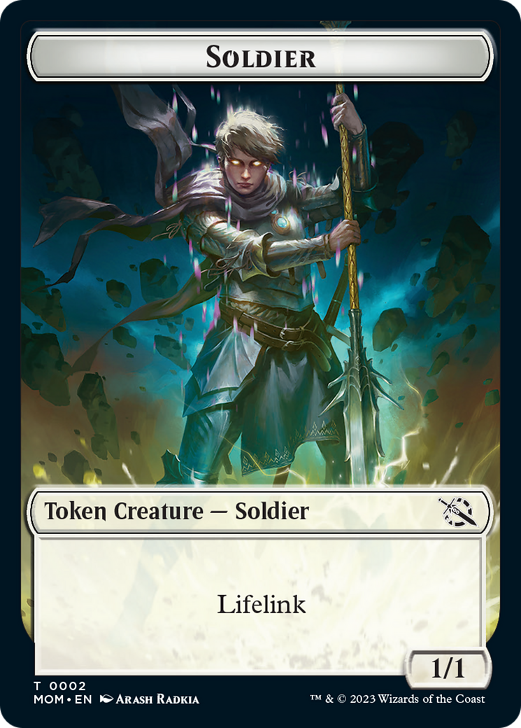 Soldier // Teferi Akosa of Zhalfir Emblem Double-Sided Token [March of the Machine Tokens] | Mega City Incorporated