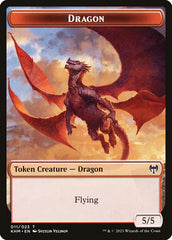 Elf Warrior // Dragon Double-Sided Token [Kaldheim Tokens] | Mega City Incorporated