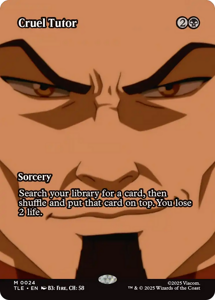 Cruel Tutor (Borderless) [Avatar: The Last Airbender: Eternal-Legal] | Mega City Incorporated