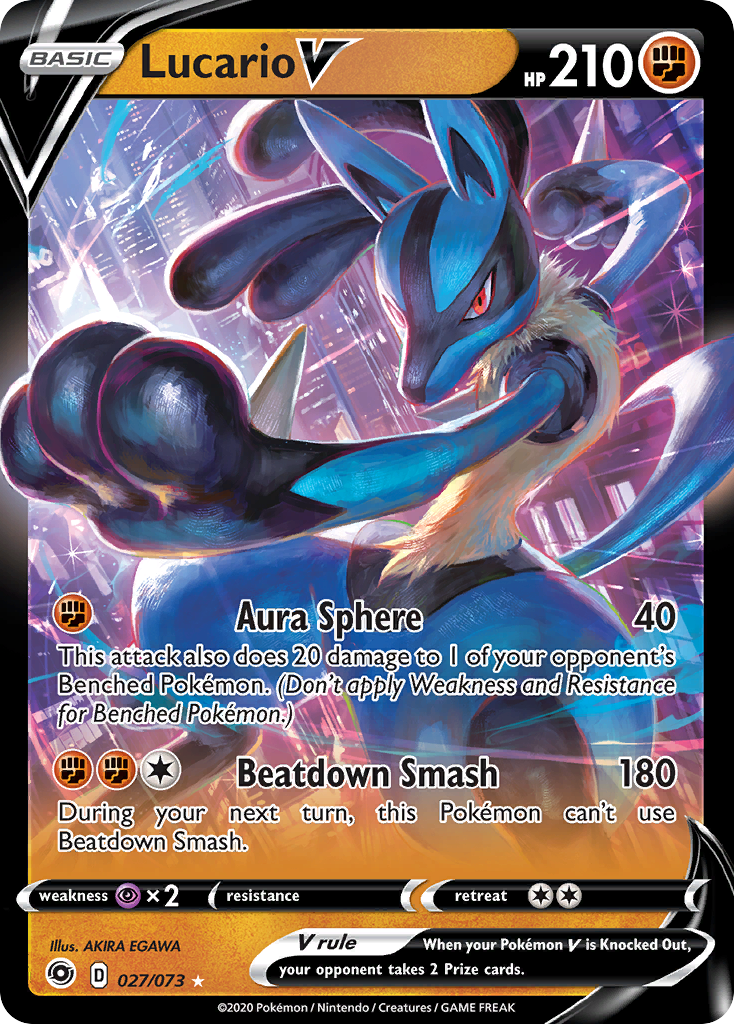 Lucario V (027/073) [Sword & Shield: Champion's Path] | Mega City Incorporated