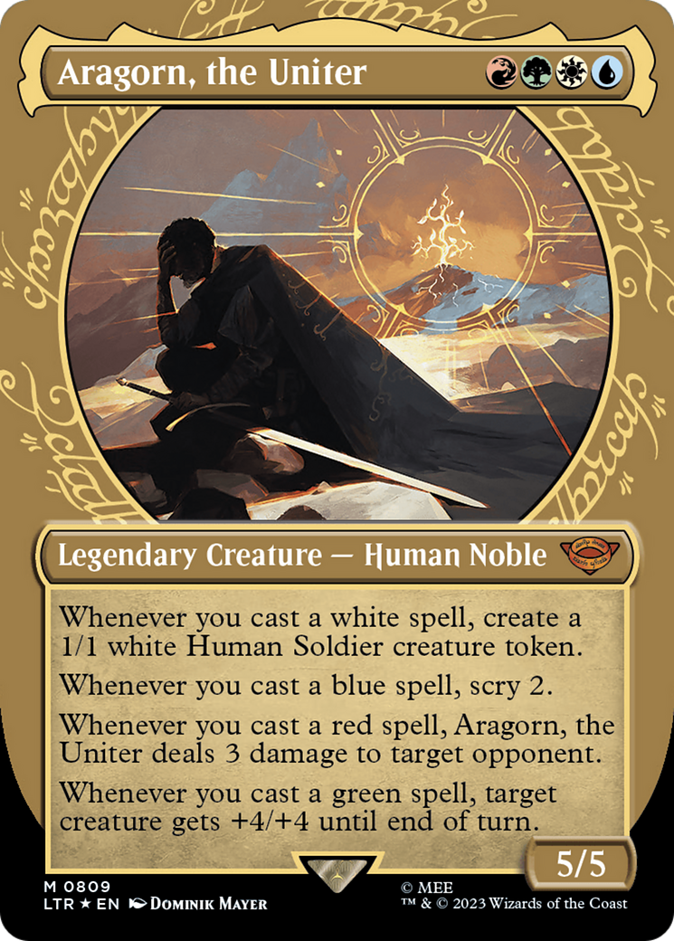 Aragorn, the Uniter (Showcase) (Surge Foil) [The Lord of the Rings: Tales of Middle-Earth] | Mega City Incorporated