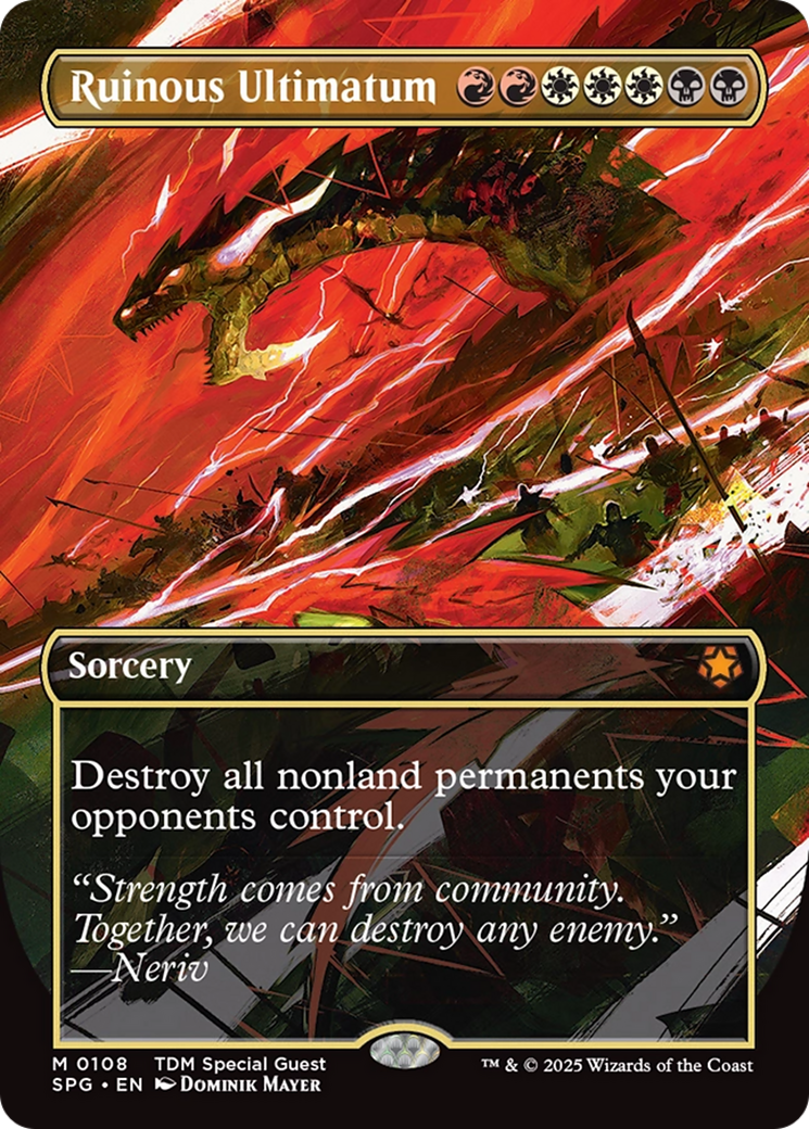 Ruinous Ultimatum (Borderless) [Tarkir: Dragonstorm Special Guests] | Mega City Incorporated