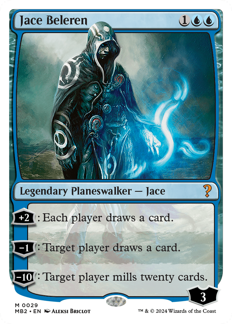 Jace Beleren (White Border) [Mystery Booster 2] | Mega City Incorporated