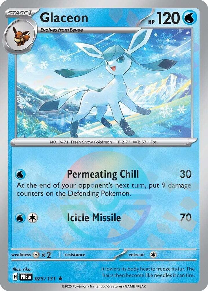 Glaceon (025/131) (Poke Ball Pattern) [Scarlet & Violet: Prismatic Evolutions] | Mega City Incorporated