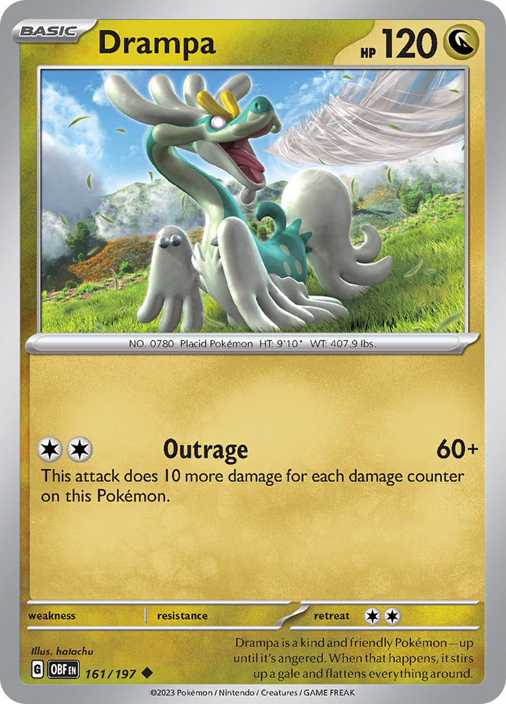 Drampa (161/197) [Scarlet & Violet: Obsidian Flames] | Mega City Incorporated