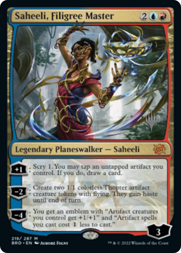 Saheeli, Filigree Master (Promo Pack) [The Brothers' War Promos] | Mega City Incorporated