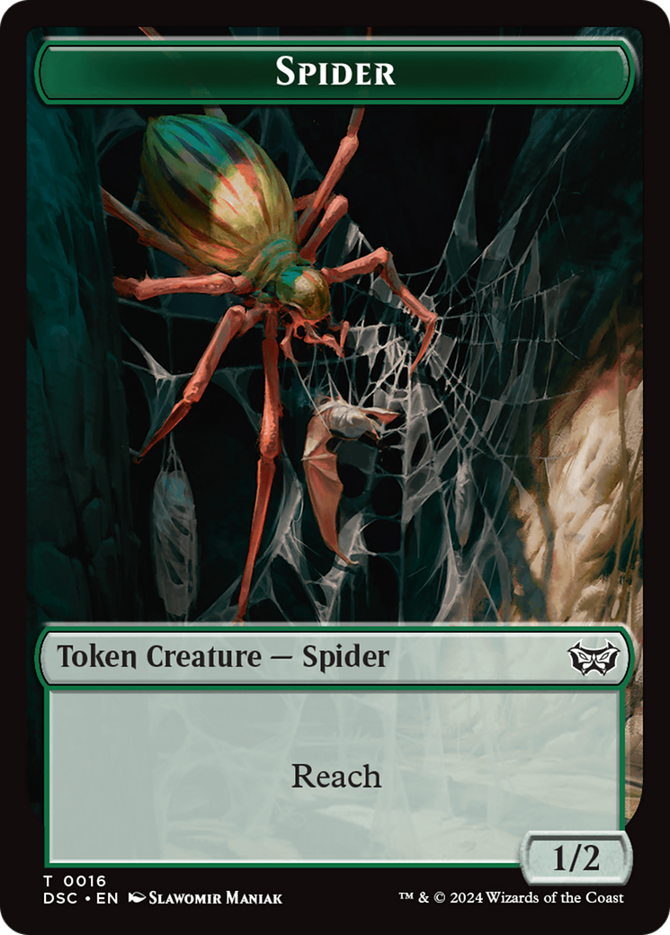 Treefolk // Spider Double-Sided Token [Duskmourn: House of Horror Commander Tokens] | Mega City Incorporated