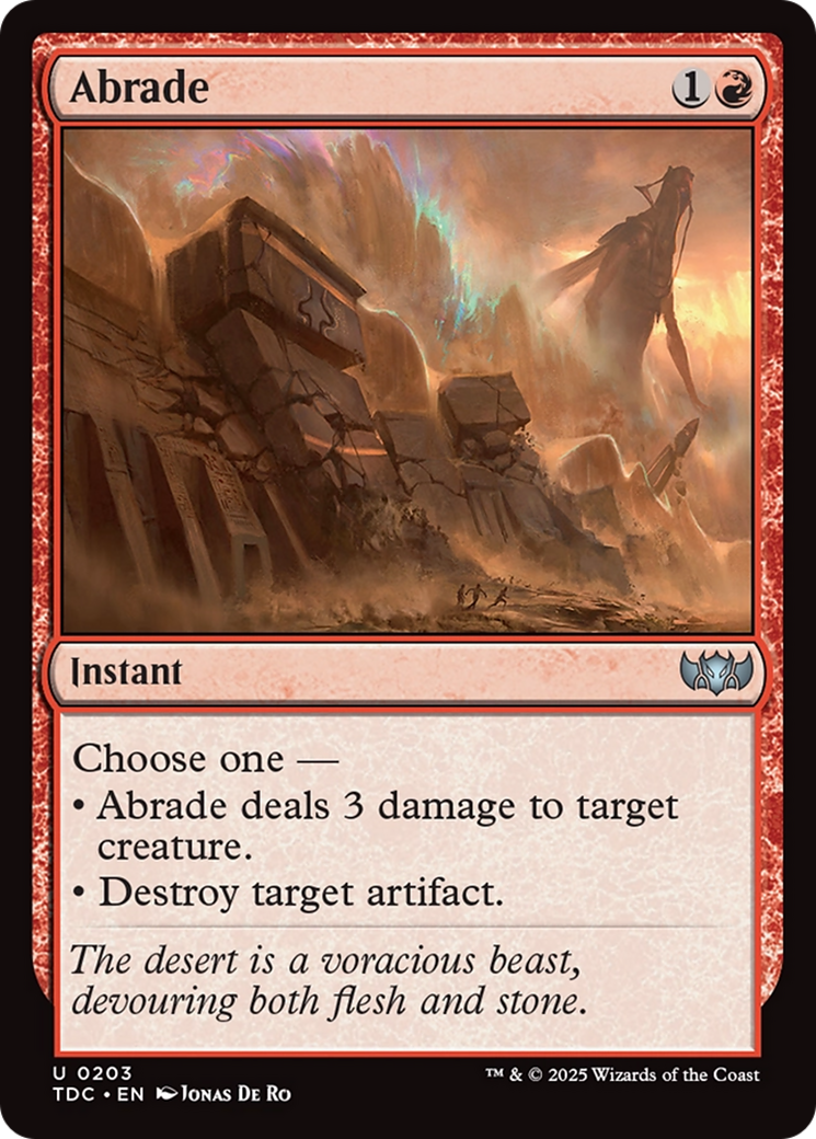 Abrade [Tarkir: Dragonstorm Commander] | Mega City Incorporated