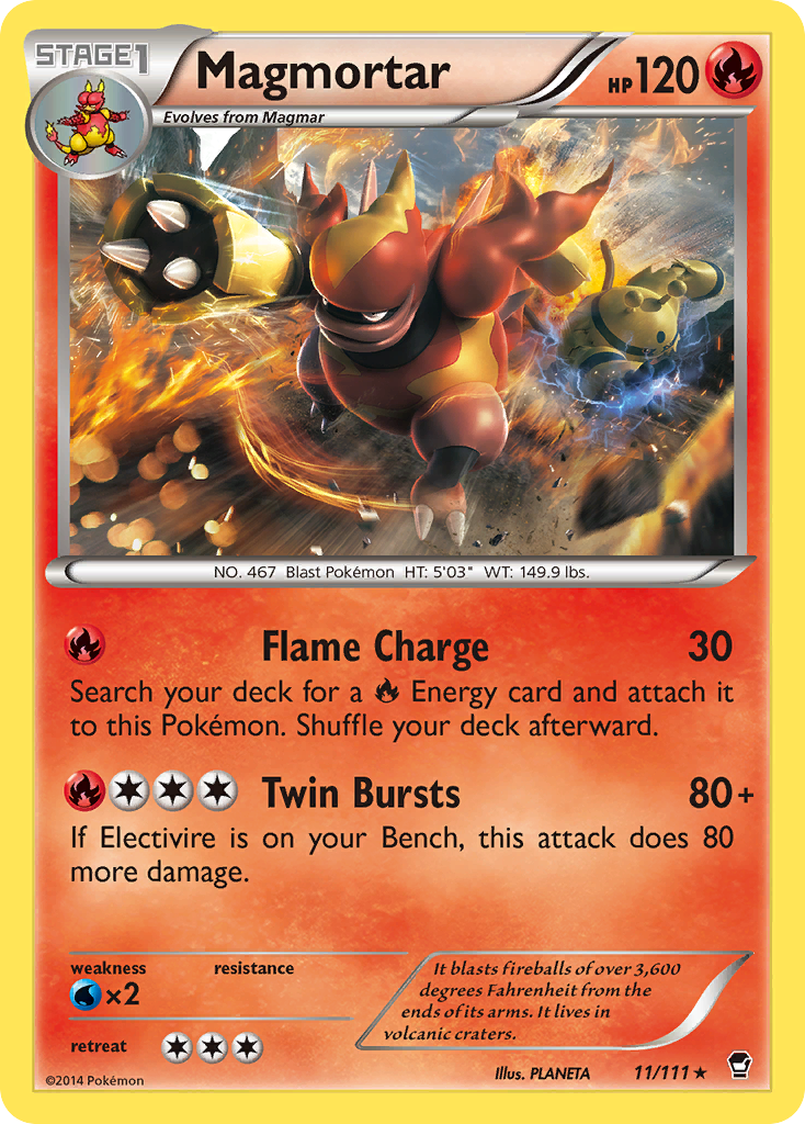 Magmortar (11/111) [XY: Furious Fists] | Mega City Incorporated