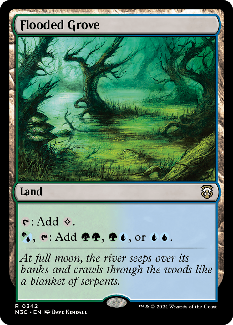 Flooded Grove (Ripple Foil) [Modern Horizons 3 Commander] | Mega City Incorporated