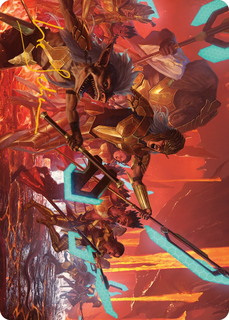 Roar of Resistance Art Card (Gold-Stamped Signature) [Phyrexia: All Will Be One Art Series] | Mega City Incorporated