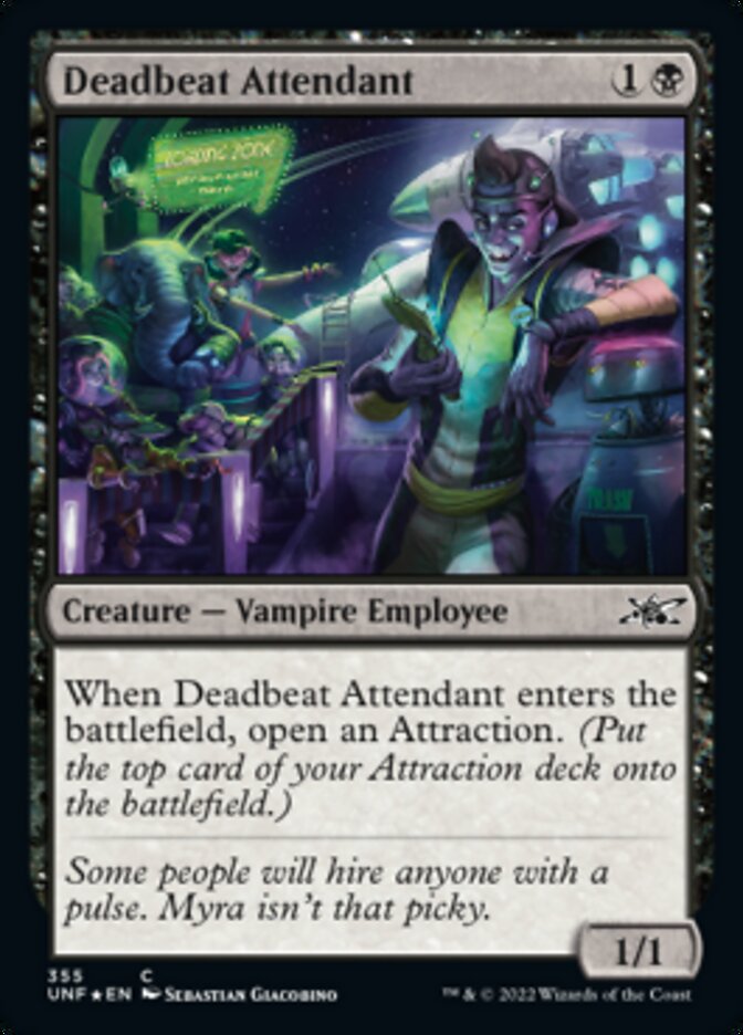 Deadbeat Attendant (Galaxy Foil) [Unfinity] | Mega City Incorporated