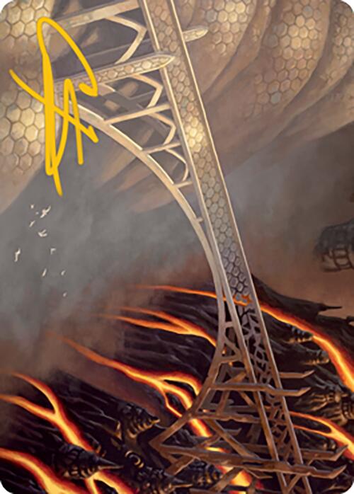 Rustvale Bridge Art Card (Gold-Stamped Signature) [Modern Horizons 2 Art Series] | Mega City Incorporated