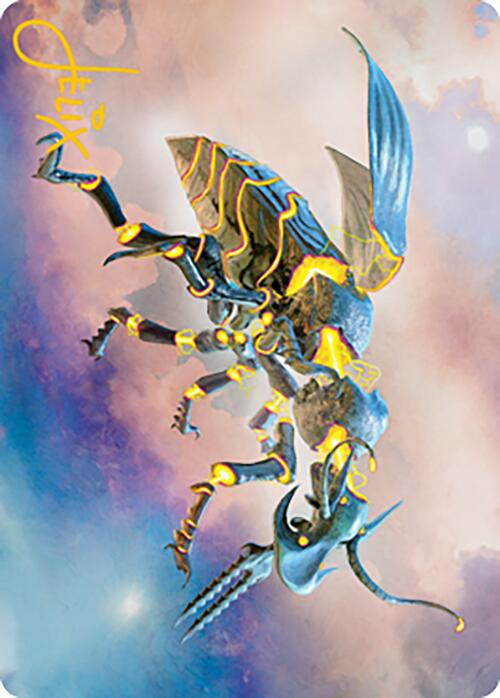 Zabaz, the Glimmerwasp Art Card (Gold-Stamped Signature) [Modern Horizons 2 Art Series] | Mega City Incorporated