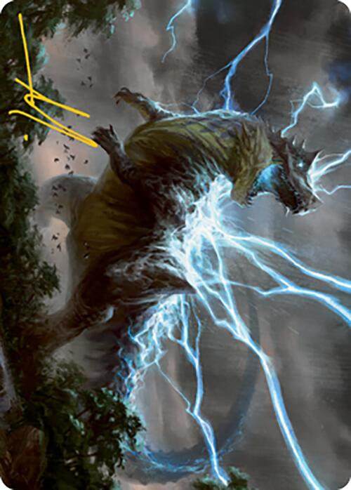 Thrasta, Tempest's Roar Art Card (41) (Gold-Stamped Signature) [Modern Horizons 2 Art Series] | Mega City Incorporated