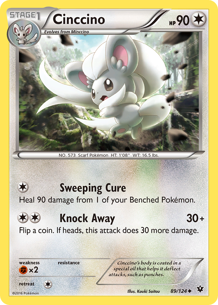 Cinccino (89/124) [XY: Fates Collide] | Mega City Incorporated