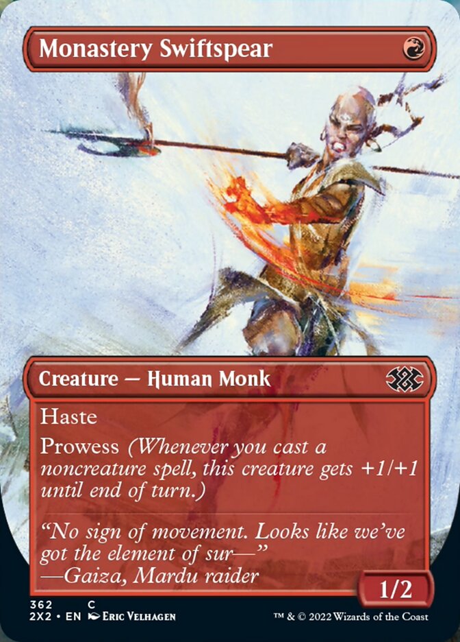 Monastery Swiftspear (Borderless Alternate Art) [Double Masters 2022] | Mega City Incorporated