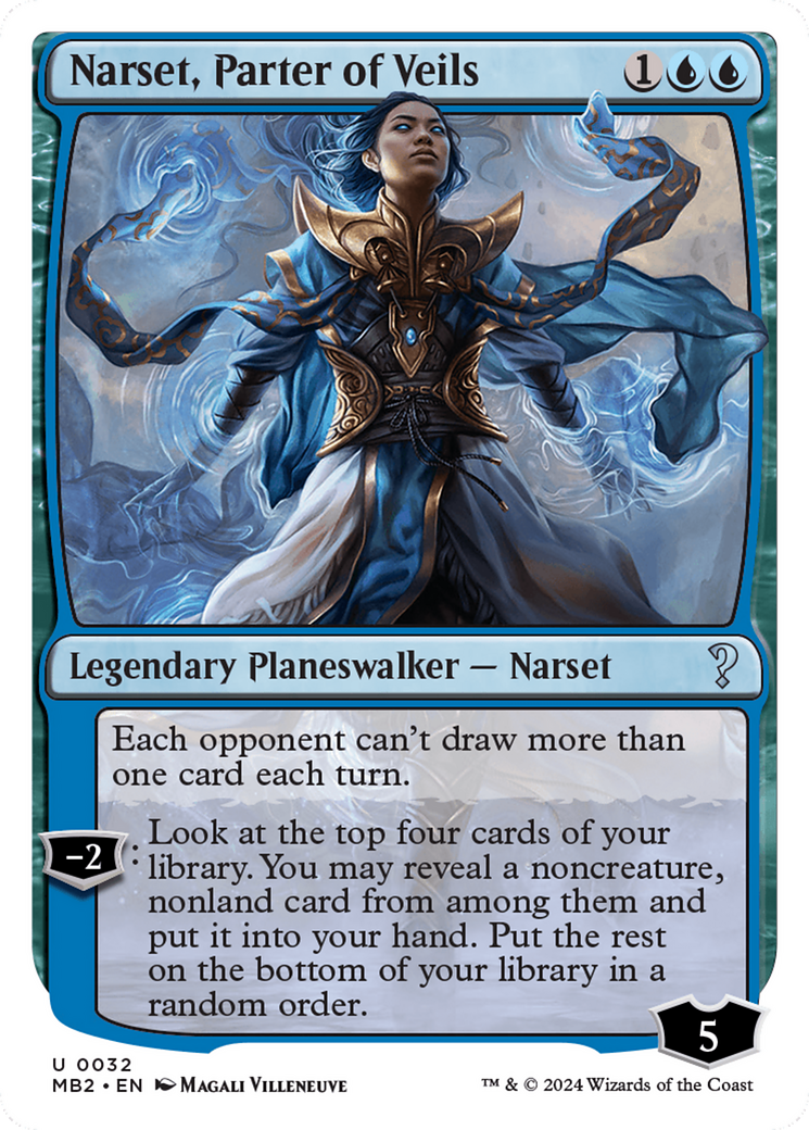 Narset, Parter of Veils (White Border) [Mystery Booster 2] | Mega City Incorporated