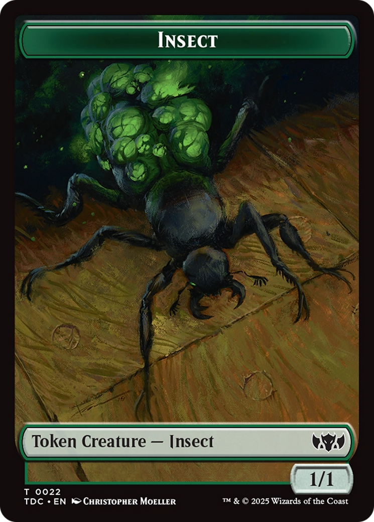 Insect (0022) // Plant Double-Sided Token [Tarkir: Dragonstorm Commander Tokens] | Mega City Incorporated
