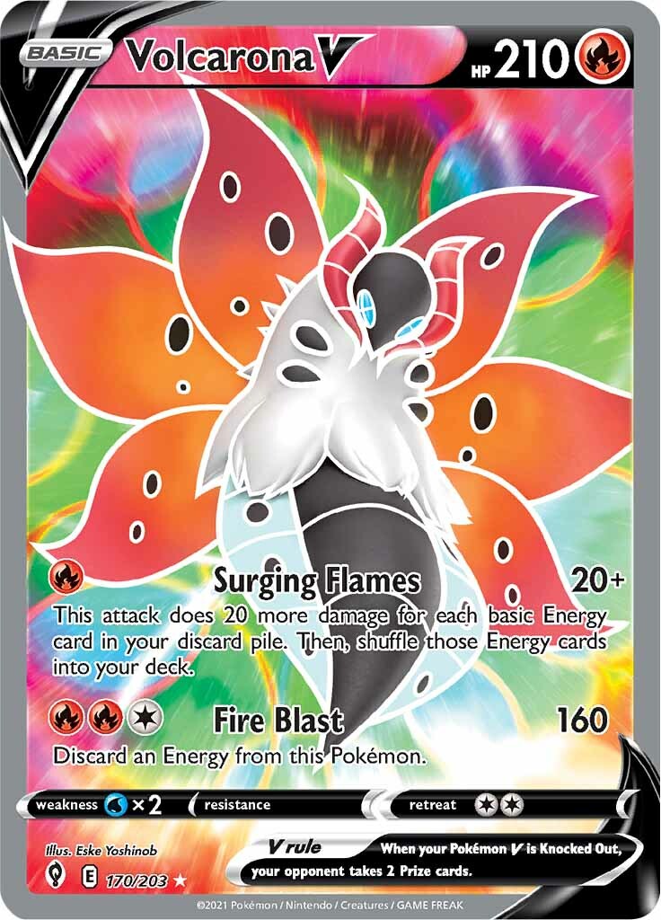 Volcarona V (170/203) [Sword & Shield: Evolving Skies] | Mega City Incorporated