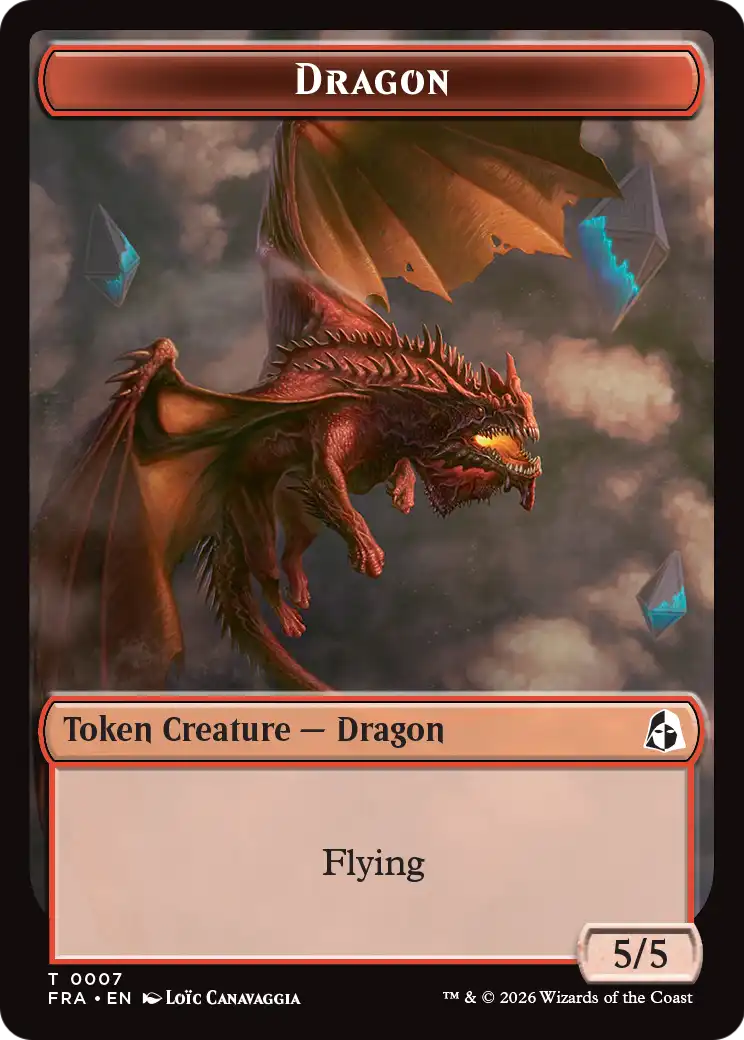 Dragon // Lotus Double-Sided Token [Reality Fracture Tokens] | Mega City Incorporated