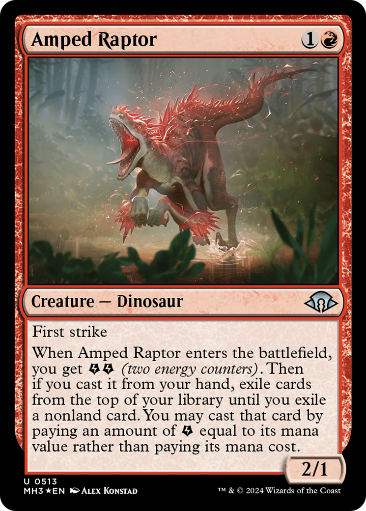 Amped Raptor (Ripple Foil) [Modern Horizons 3] | Mega City Incorporated