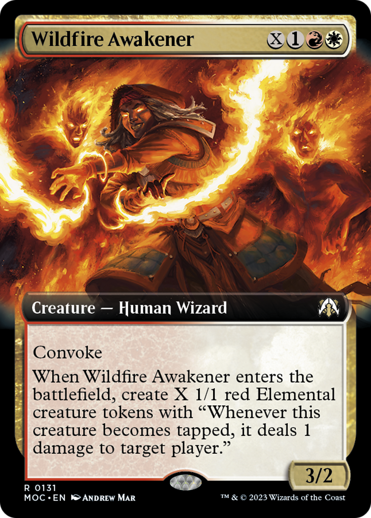 Wildfire Awakener (Extended Art) [March of the Machine Commander] | Mega City Incorporated