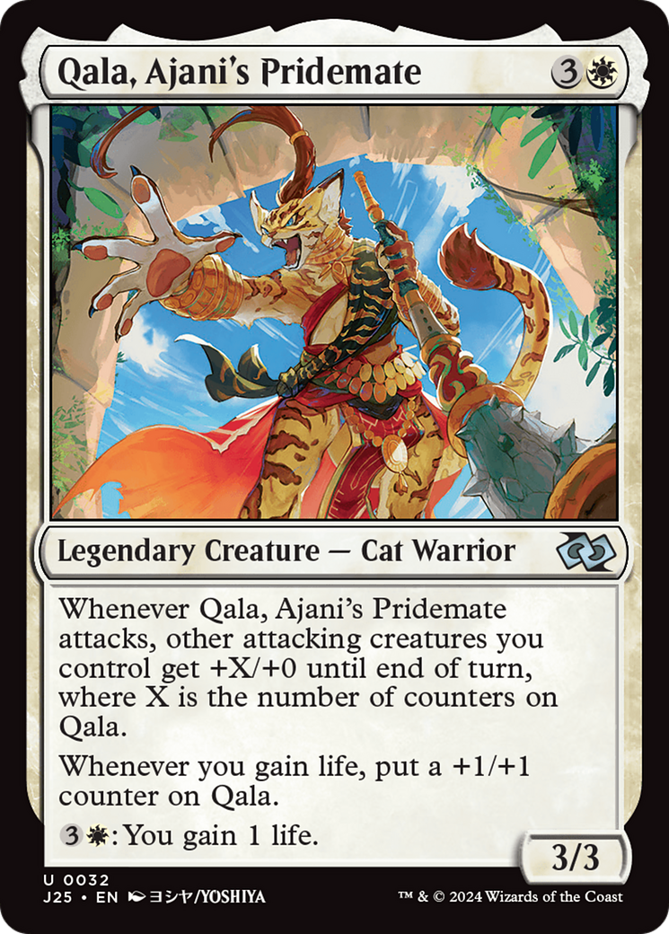 Qala, Ajani's Pridemate (Anime) [Foundations Jumpstart] | Mega City Incorporated